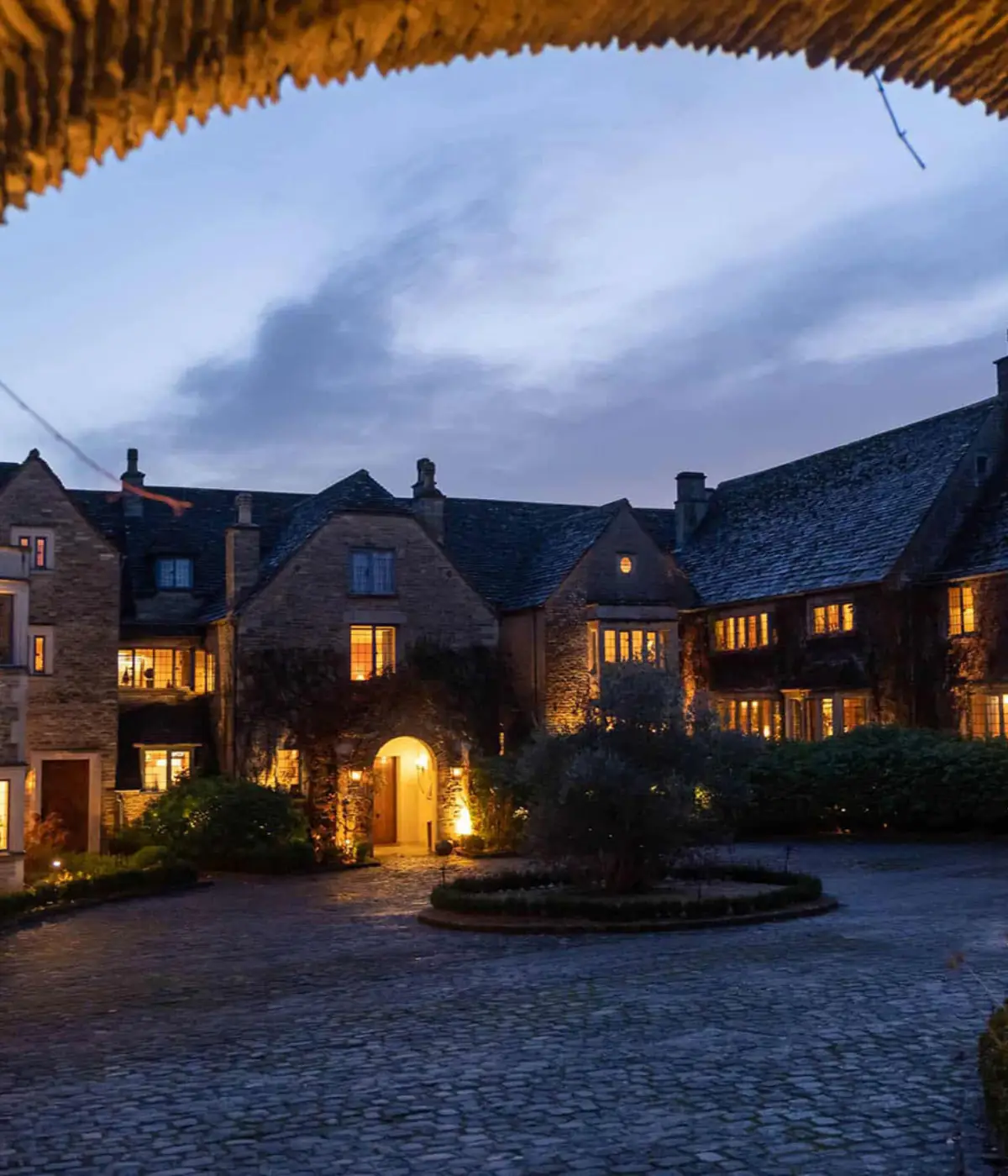 Whatley Manor at night